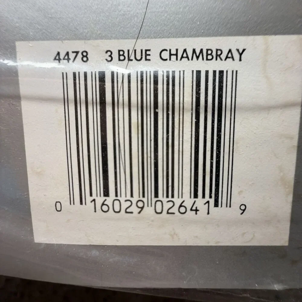 VTG Christian Dior Pantyhose NIP Rare Blue Chambray Size 3 Large
